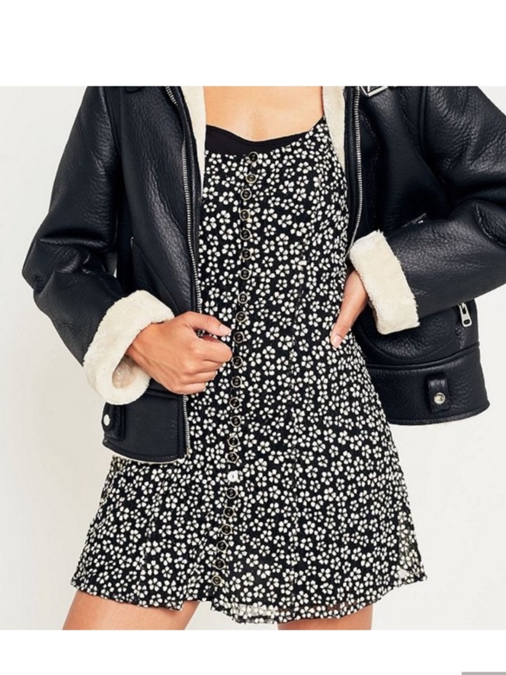 Urban Outfitters Pins & Needles Mindy Floral Button Mini Dress Medium